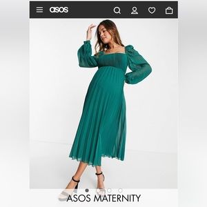 Beautiful ASOS maternity green dress